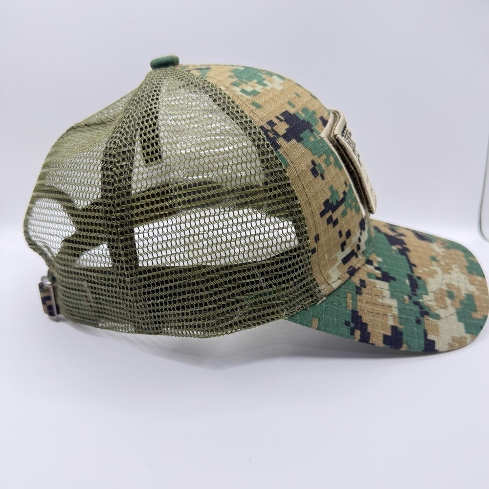 US Flag Camo Baseball Cap with Detachable Flag - Unisex Outdoor Hat - Picture 4 of 6